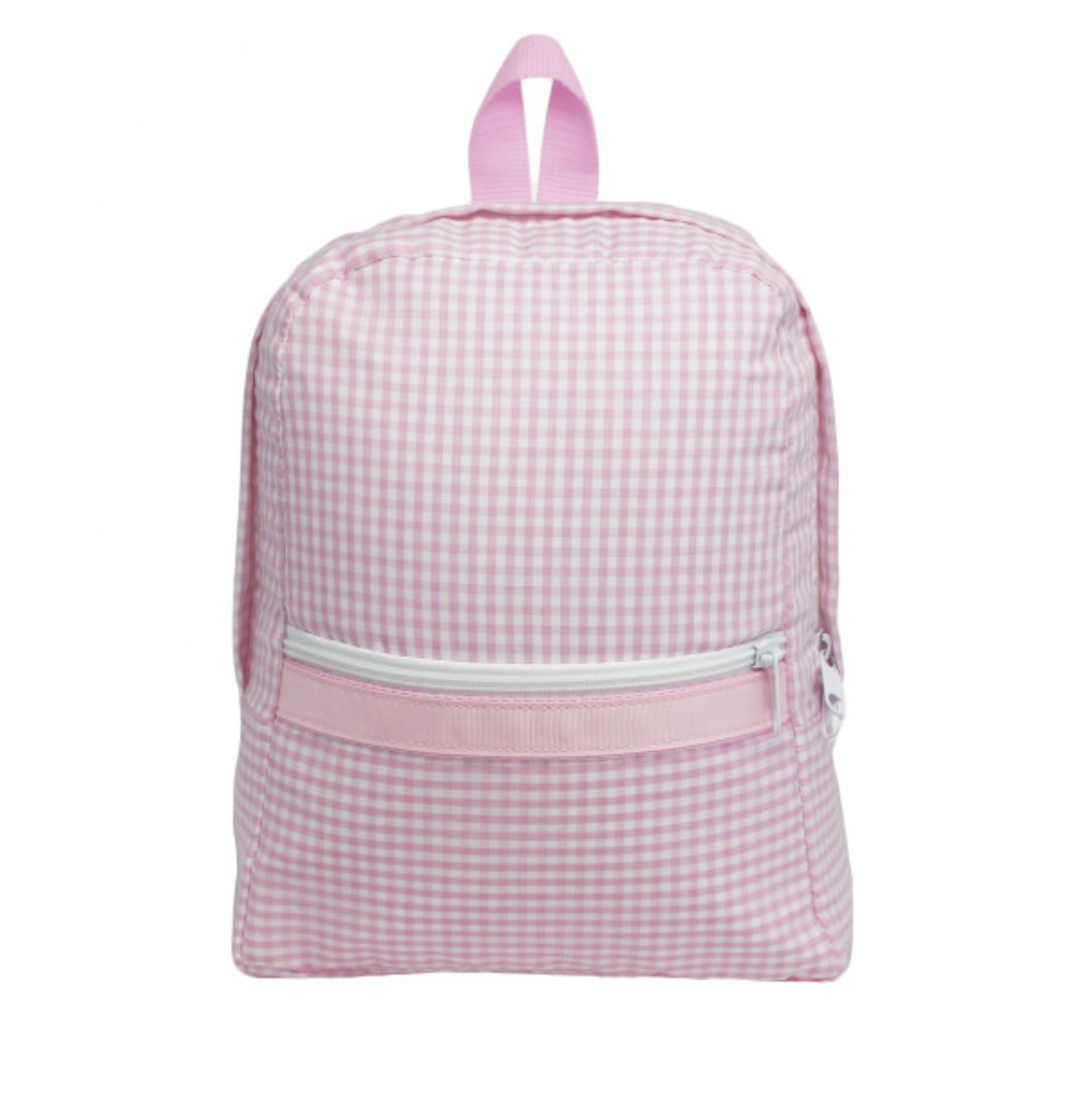 Girls Pink Checkered Backpack